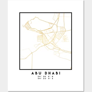 ABU DHABI CITY STREET MAP ART Posters and Art